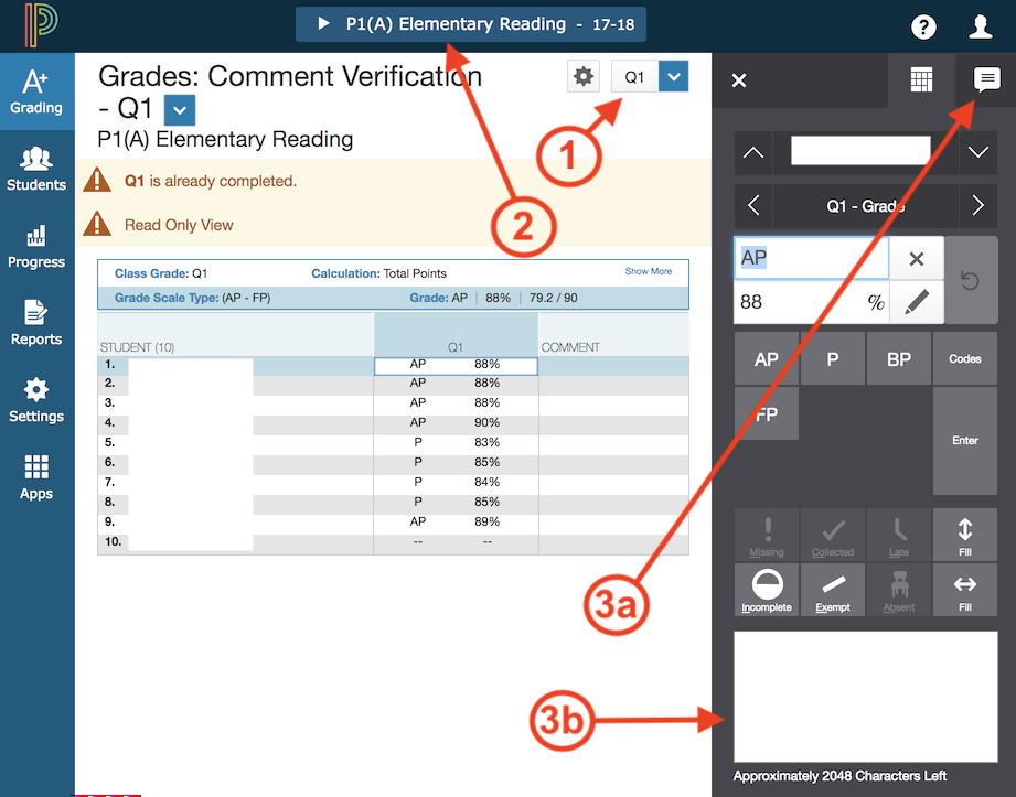 Where to Enter Report Card Comments in PowerTeacher Pro YukonKoyukuk